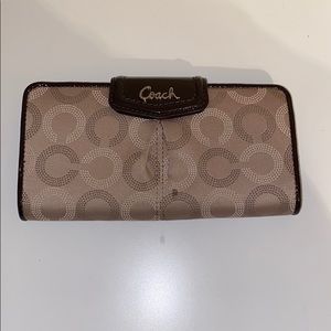 Brown & tan original COACH wallet